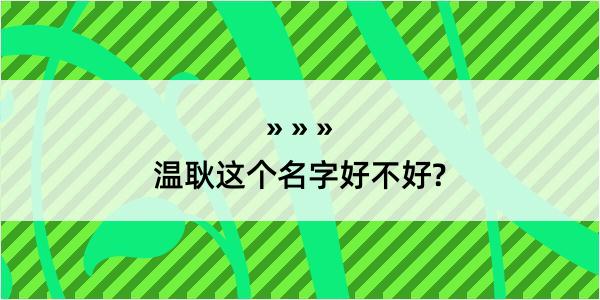 温耿这个名字好不好?