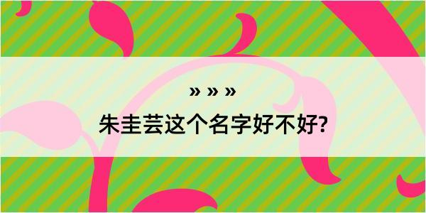 朱圭芸这个名字好不好?