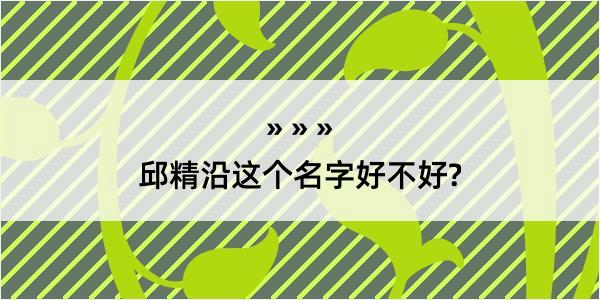 邱精沿这个名字好不好?