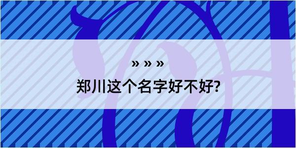 郑川这个名字好不好?