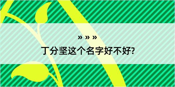 丁分坚这个名字好不好?