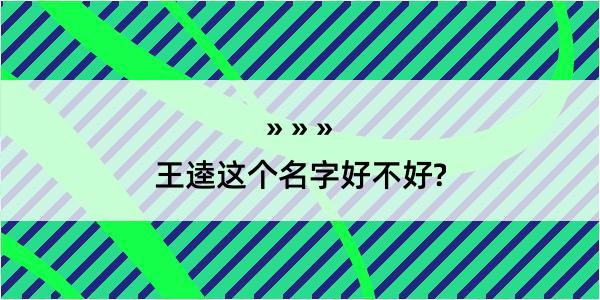 王逵这个名字好不好?