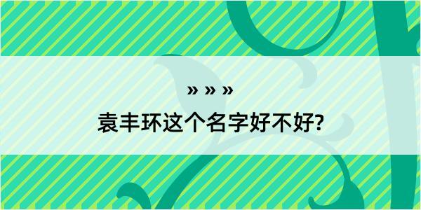 袁丰环这个名字好不好?