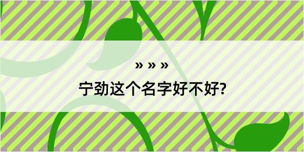 宁劲这个名字好不好?