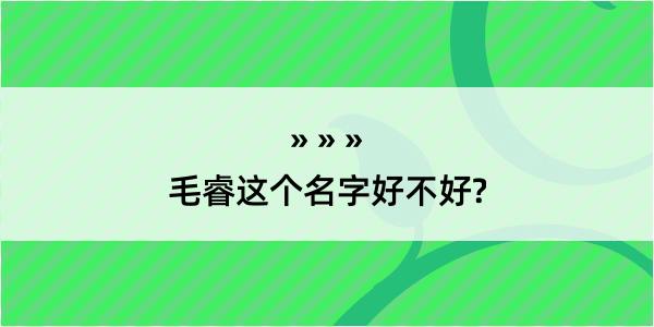 毛睿这个名字好不好?