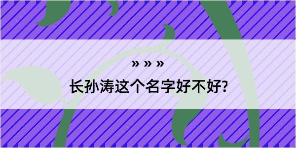 长孙涛这个名字好不好?