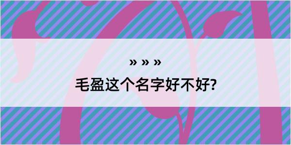 毛盈这个名字好不好?