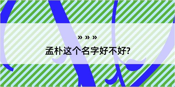 孟朴这个名字好不好?