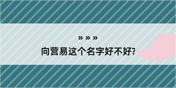 向营易这个名字好不好?