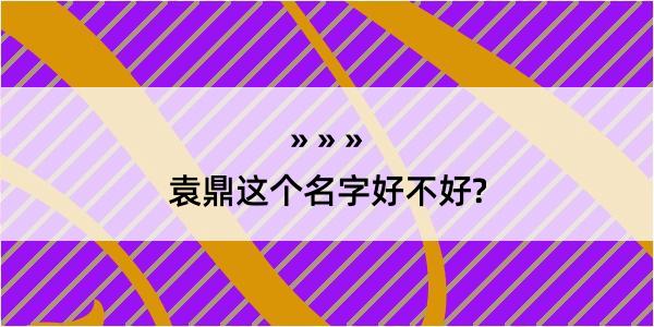 袁鼎这个名字好不好?