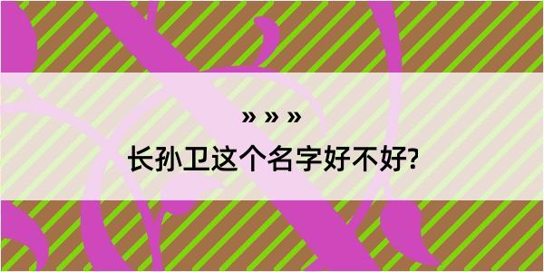 长孙卫这个名字好不好?