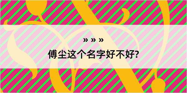 傅尘这个名字好不好?