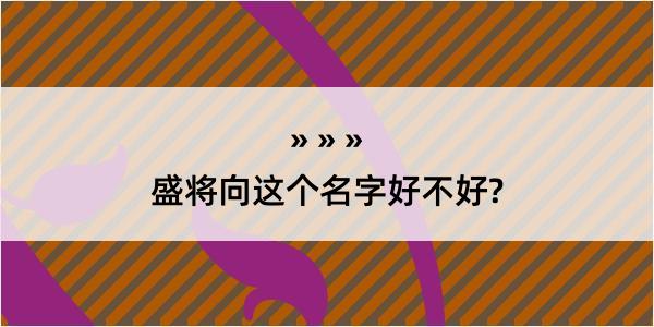 盛将向这个名字好不好?