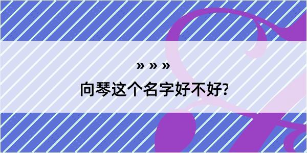 向琴这个名字好不好?