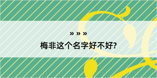 梅非这个名字好不好?