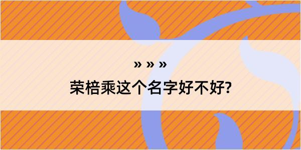 荣棓乘这个名字好不好?