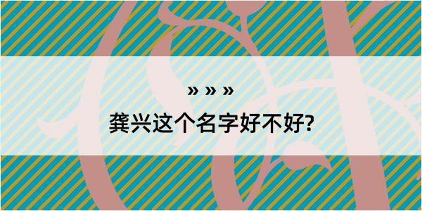 龚兴这个名字好不好?