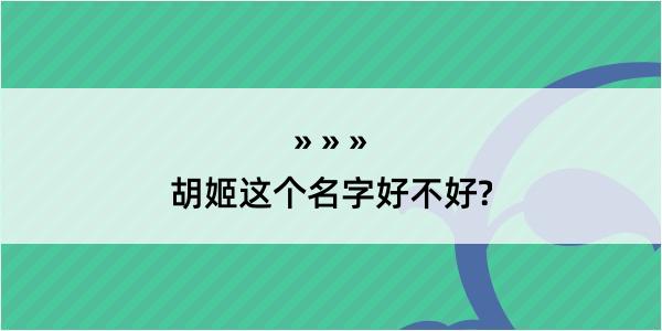 胡姬这个名字好不好?