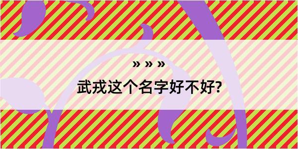 武戎这个名字好不好?