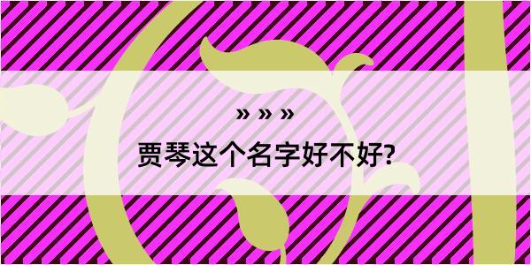 贾琴这个名字好不好?