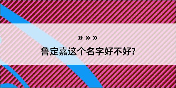 鲁定嘉这个名字好不好?