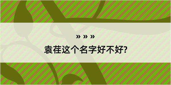 袁荏这个名字好不好?