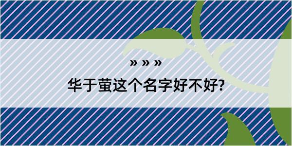 华于萤这个名字好不好?