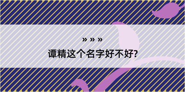 谭精这个名字好不好?