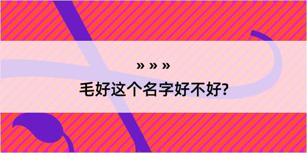 毛好这个名字好不好?