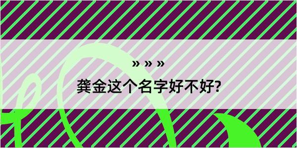 龚金这个名字好不好?