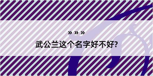 武公兰这个名字好不好?