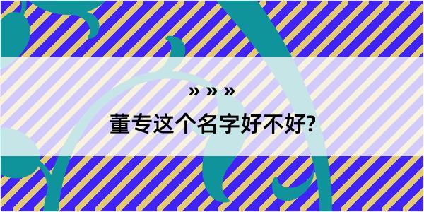 董专这个名字好不好?