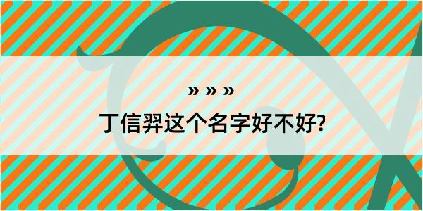 丁信羿这个名字好不好?