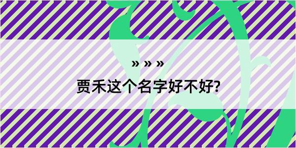 贾禾这个名字好不好?