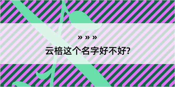 云棓这个名字好不好?