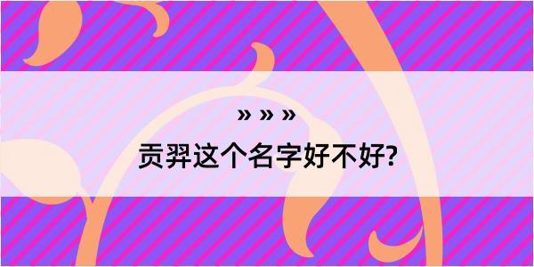 贡羿这个名字好不好?