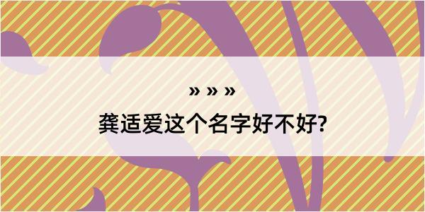 龚适爱这个名字好不好?