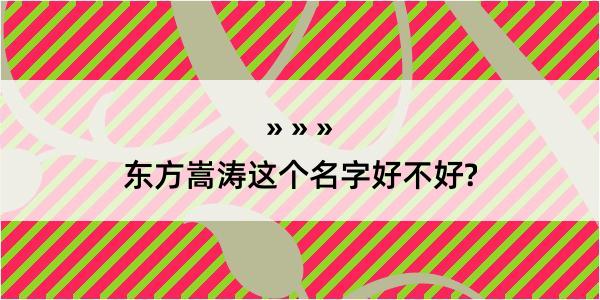 东方嵩涛这个名字好不好?