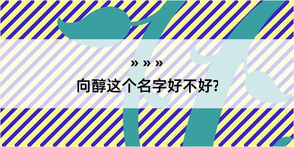 向醇这个名字好不好?