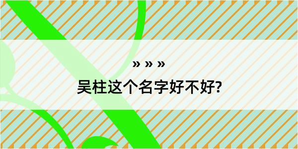 吴柱这个名字好不好?