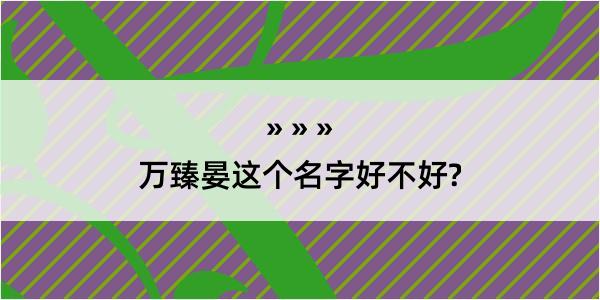 万臻晏这个名字好不好?