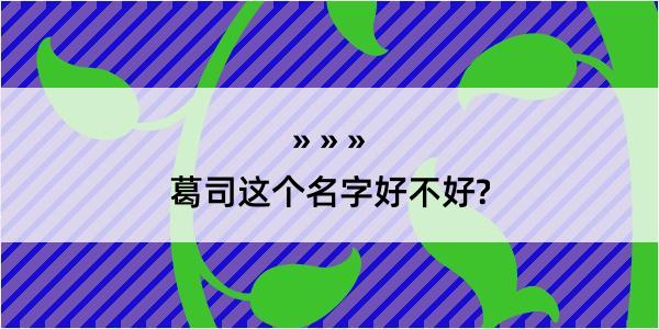 葛司这个名字好不好?