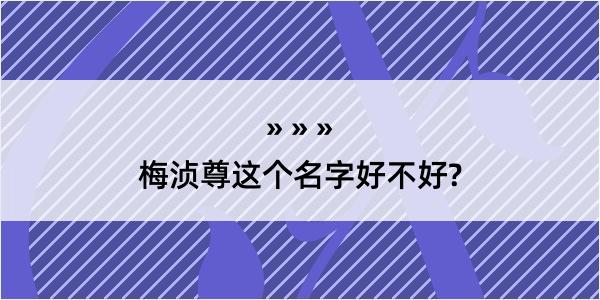 梅浈尊这个名字好不好?