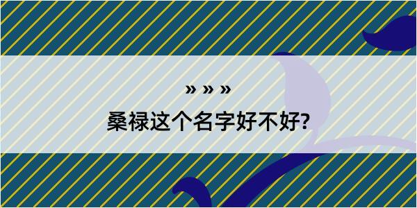 桑禄这个名字好不好?