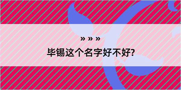 毕锡这个名字好不好?