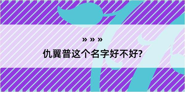 仇翼普这个名字好不好?