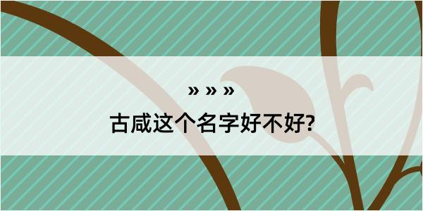 古咸这个名字好不好?