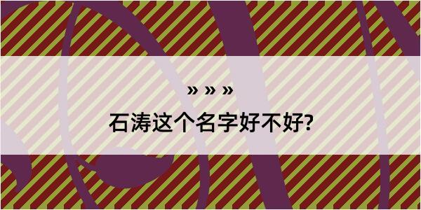 石涛这个名字好不好?