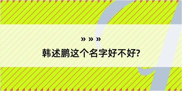 韩述鹏这个名字好不好?