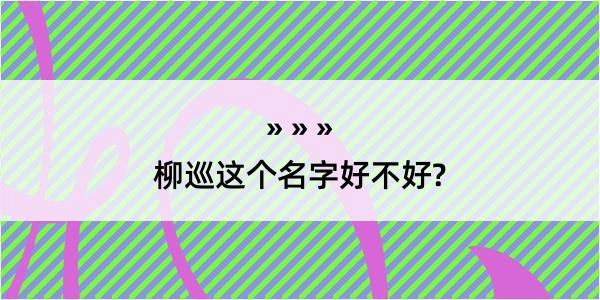 柳巡这个名字好不好?